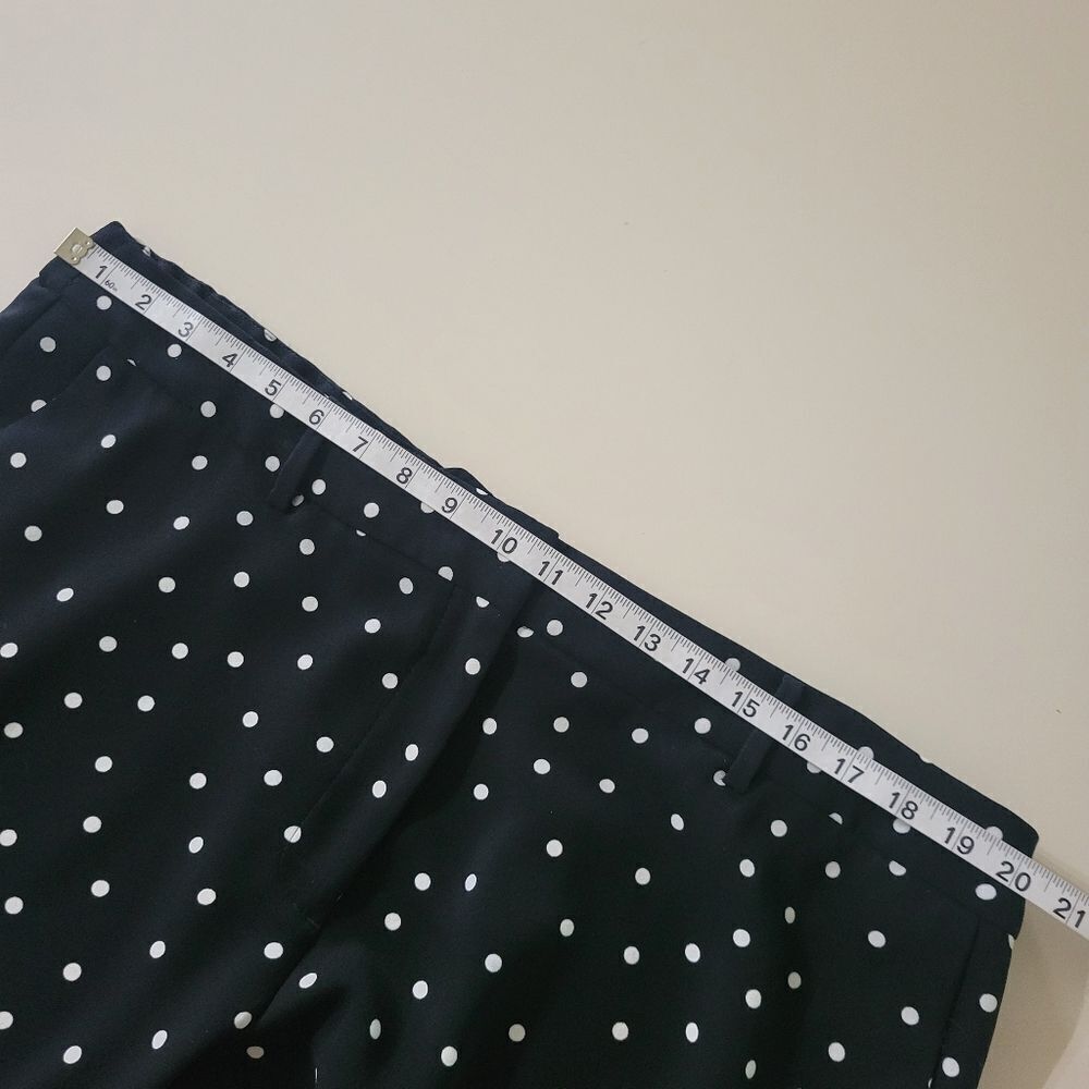 Talbots Navy Dotty Print Capris Pant View 4